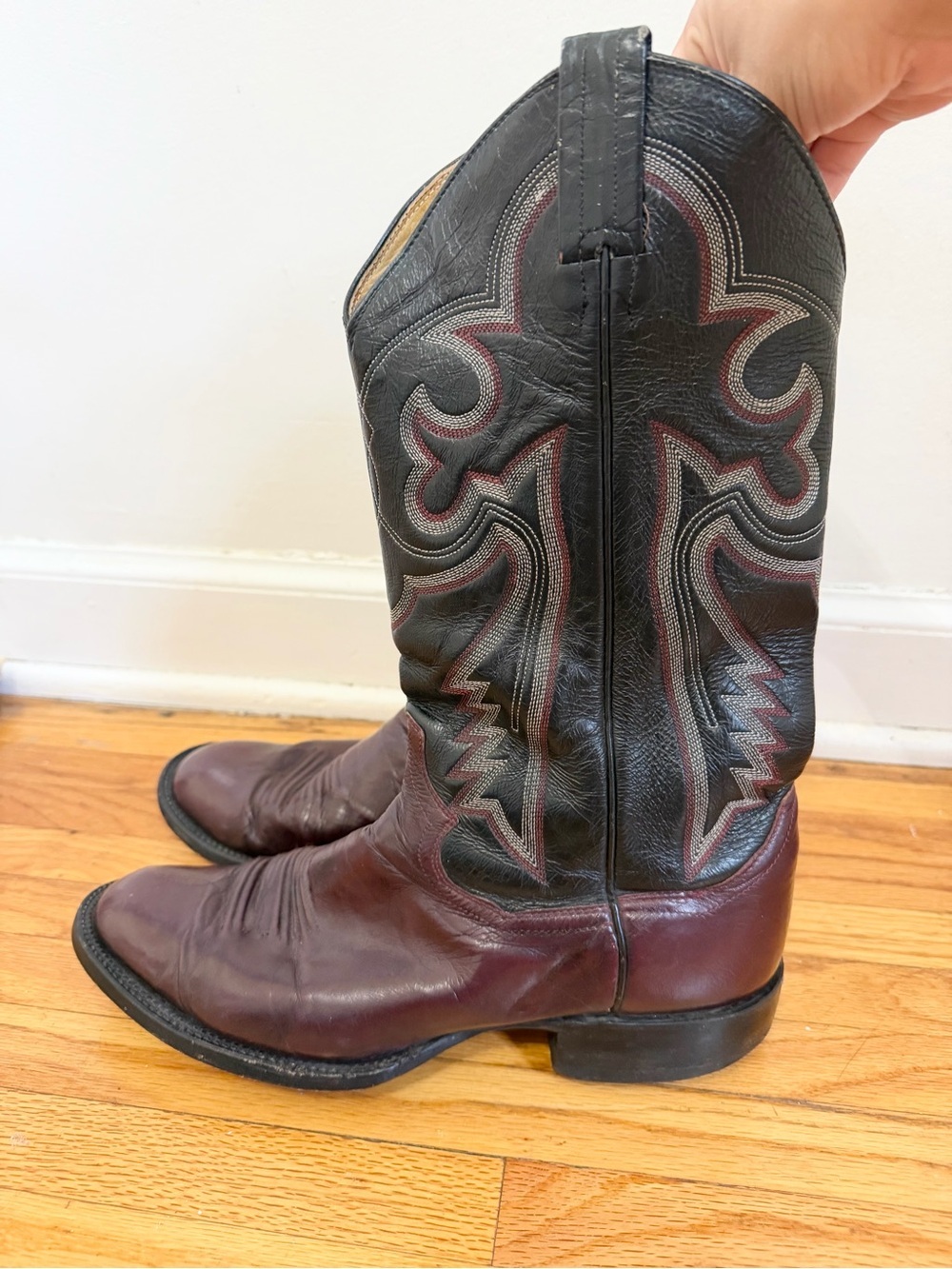 Vintage panhandle slim western boots men size 9D Cowboy boots